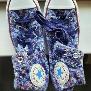 Converse Blue and Purple High-Top Sneakers